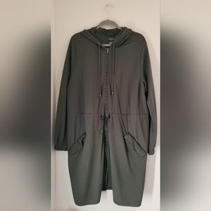 Torrid Active Army Green Cinched Waist Zip Up Hoodie Size 3